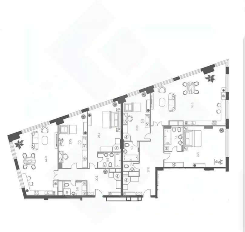 6-к кв. Москва Мытная ул., 40к1 (288.0 м) - Фото 1