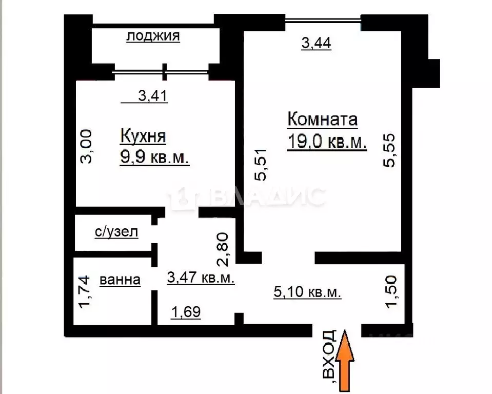 1-к кв. Санкт-Петербург просп. Ветеранов, 108к1 (45.0 м) - Фото 1