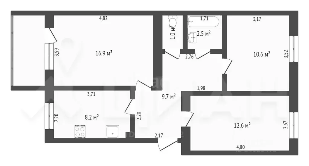 3-к кв. Владимирская область, Ковров просп. Мира, 2 (63.4 м) - Фото 1