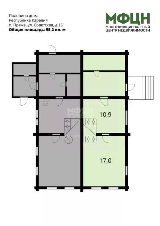 Дом в Карелия, Пряжа пгт ул. Советская, 151 (40 м) - Фото 2