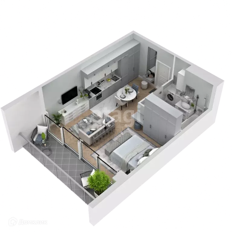 Продаётся квартира-студия, 44.9 м - Фото 0
