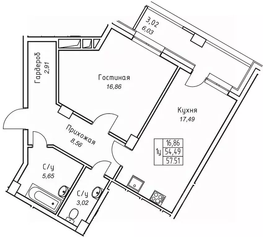 1-к кв. Саха (Якутия), Якутск 11-й кв-л,  (57.51 м) - Фото 1