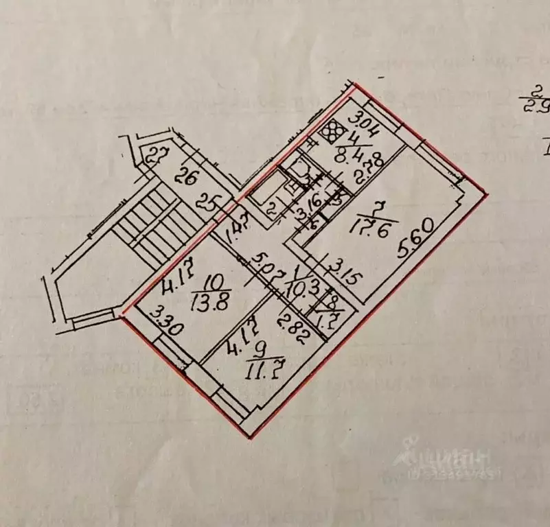 3-к кв. Санкт-Петербург наб. Черной речки, 59К2 (68.8 м) - Фото 2