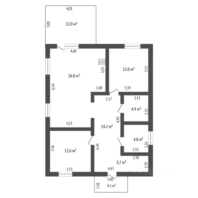 Коттедж в Тюменская область, Тюменский муниципальный округ, Пятница ... - Фото 2