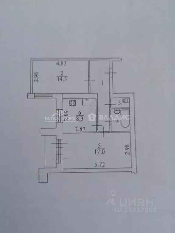 2-к кв. Архангельская область, Северодвинск Лесная ул., 37 (53.0 м) - Фото 1