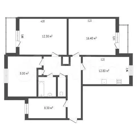 4-к. квартира, 90 м, 4/10 эт. - Фото 0
