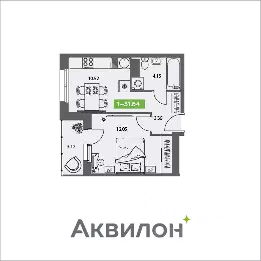 1-к кв. Архангельская область, Северодвинск Аквилон Север жилой ... - Фото 0