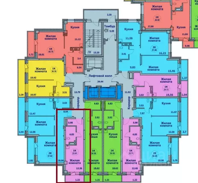 1-к кв. Красноярский край, Красноярск ул. Калинина, 175Б (24.0 м) - Фото 1