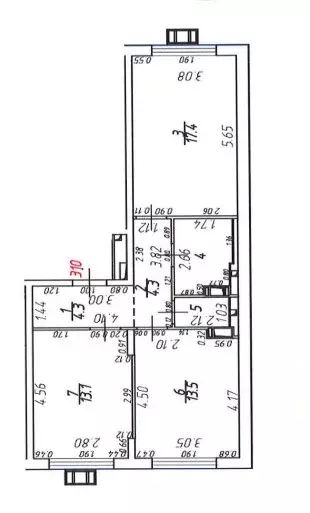 2-комнатная квартира: Ям, улица Мезенцева, 13 (58.6 м) - Фото 1