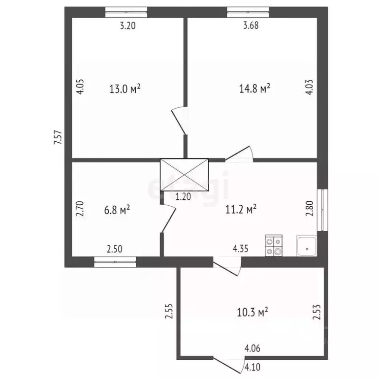 2-к кв. Забайкальский край, Чита ул. Березовая, 12 (56.0 м) - Фото 1