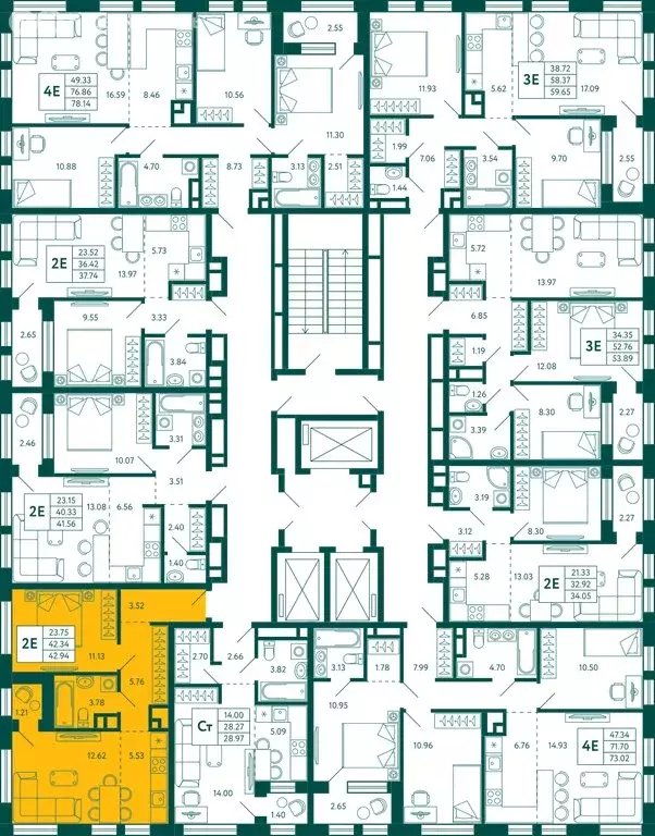 1-комнатная квартира: Уфа, улица Авроры, 16А (42.94 м) - Фото 2