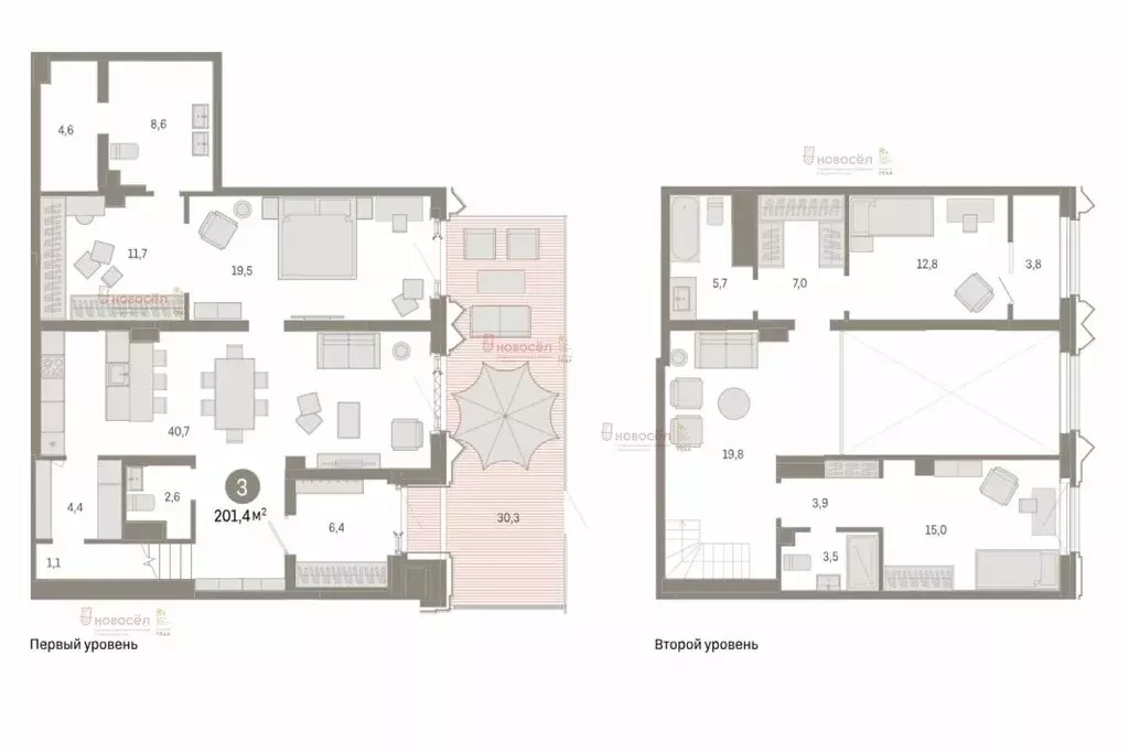 3-комнатная квартира: Екатеринбург, Печёрская улица, 4 (201 м) - Фото 1