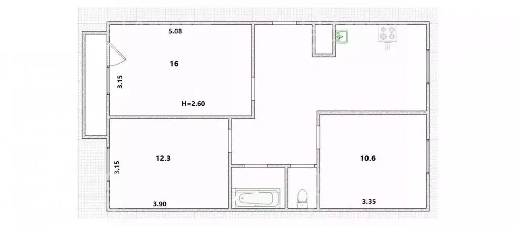 3-к кв. Волгоградская область, Волгоград Рабочий поселок Горьковский ... - Фото 1