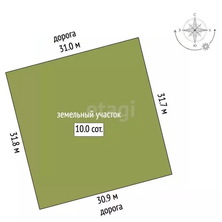 Участок в Костромская область, Красное-на-Волге пгт, пос. Птицефабрика ... - Фото 2