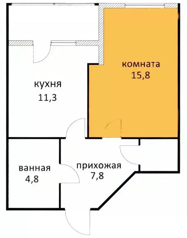 1-к кв. Башкортостан, Уфа ул. Запотоцкого, 10 (41.3 м) - Фото 2