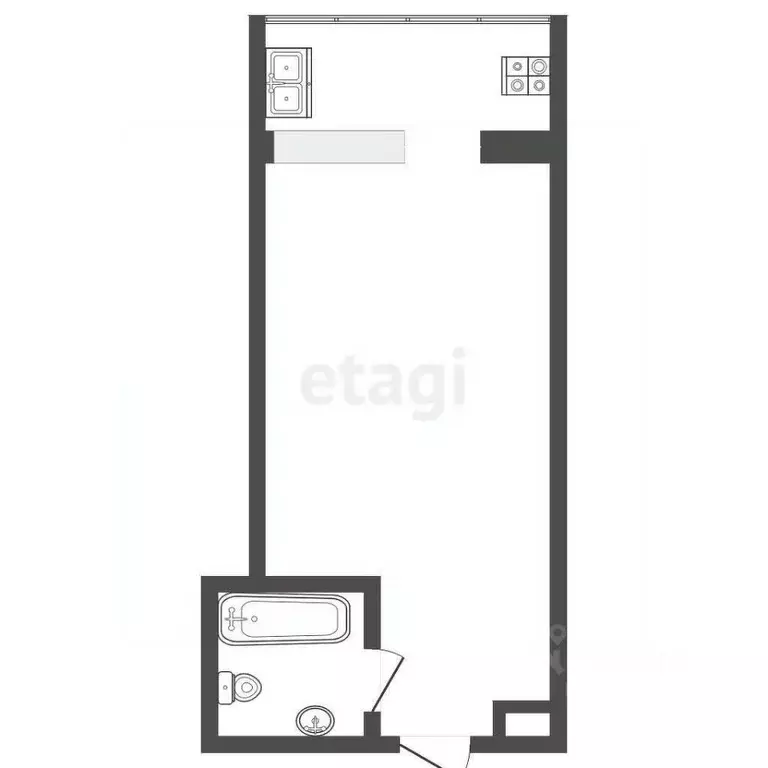 Студия Тюменская область, Тюмень ул. Червишевский Тракт, 84 (15.0 м) - Фото 1