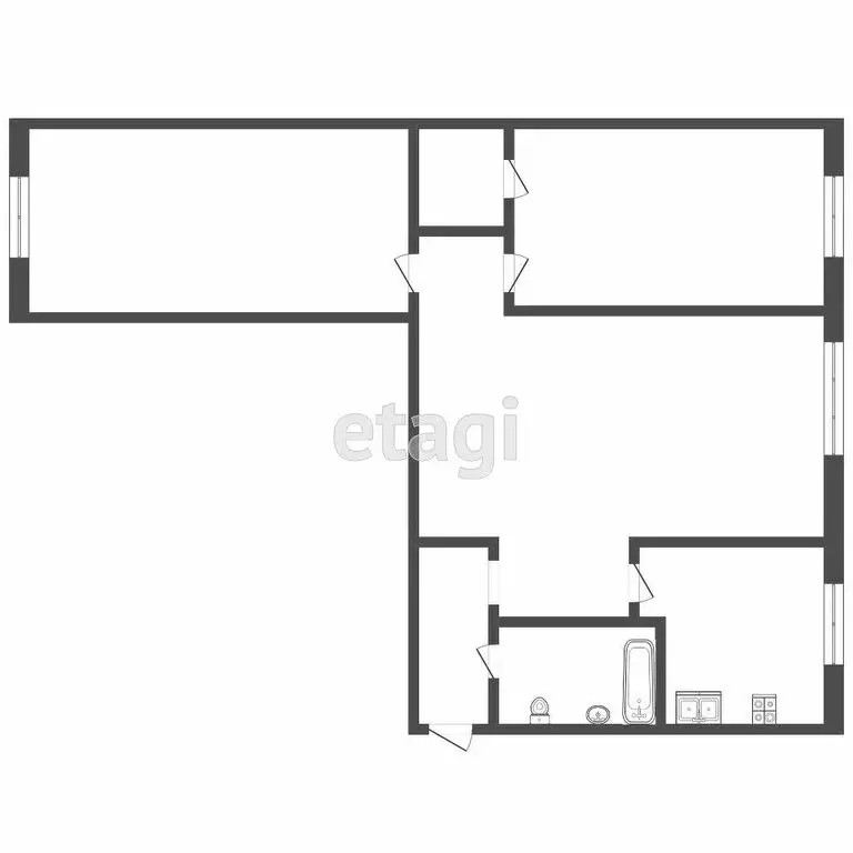 3-комнатная квартира: Саранск, улица Семашко, 5 (58.7 м) - Фото 1