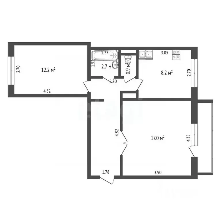 2-к кв. Кемеровская область, Березовский 4-й мкр, бул. Молодежный, 8 ... - Фото 2