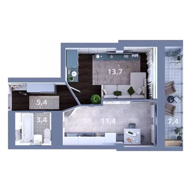 1-к кв. Татарстан, Набережные Челны ул. Раскольникова, 22 (37.64 м) - Фото 1