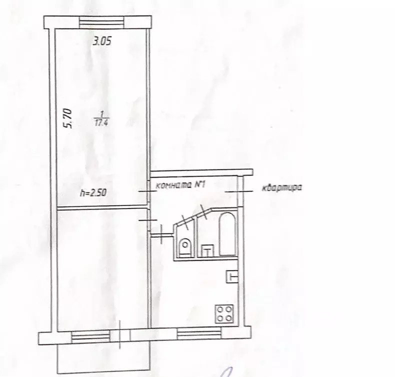 Комната Татарстан, Казань ул. Латышских Стрелков, 6 (17.4 м) - Фото 2