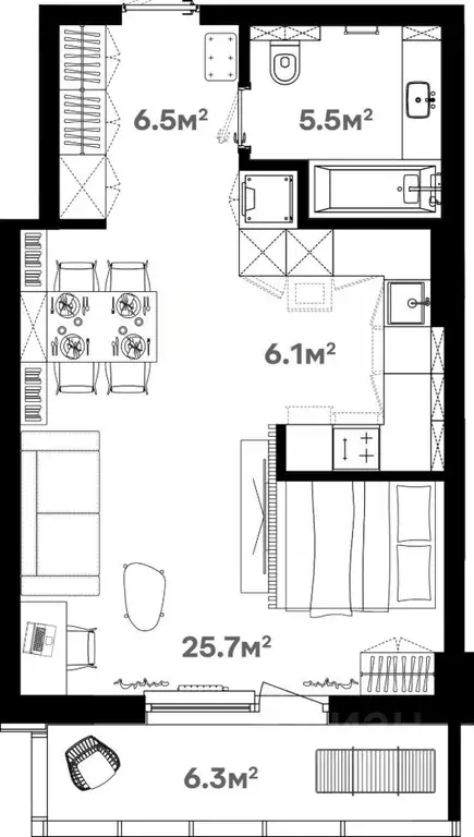 1-к кв. Московская область, Щелково Советская ул., 60 (46.5 м) - Фото 0