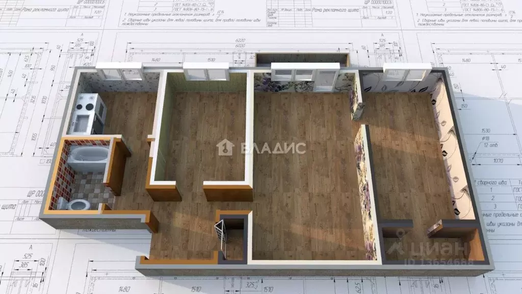 3-к кв. Иркутская область, Ангарск 94-й кв-л, 26 (55.0 м) - Фото 2