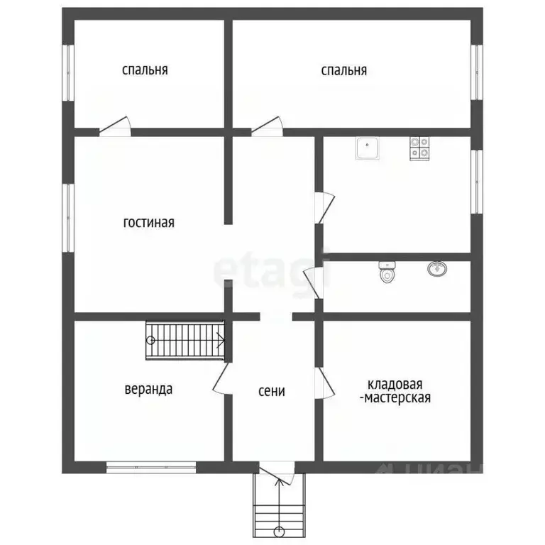 Дом в Кемеровская область, Березовский Подстанционная ул., 3 (50 м) - Фото 1