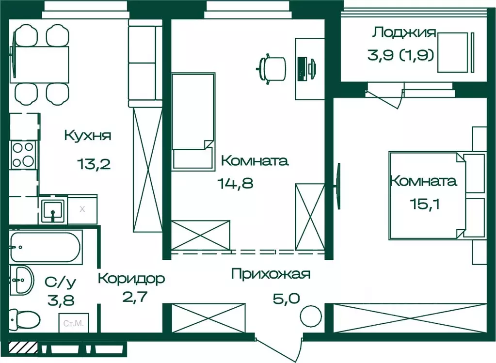 2-к кв. Алтай, Майминский район, с. Майма Алтайская ул., 2к2 (56.5 м) - Фото 0