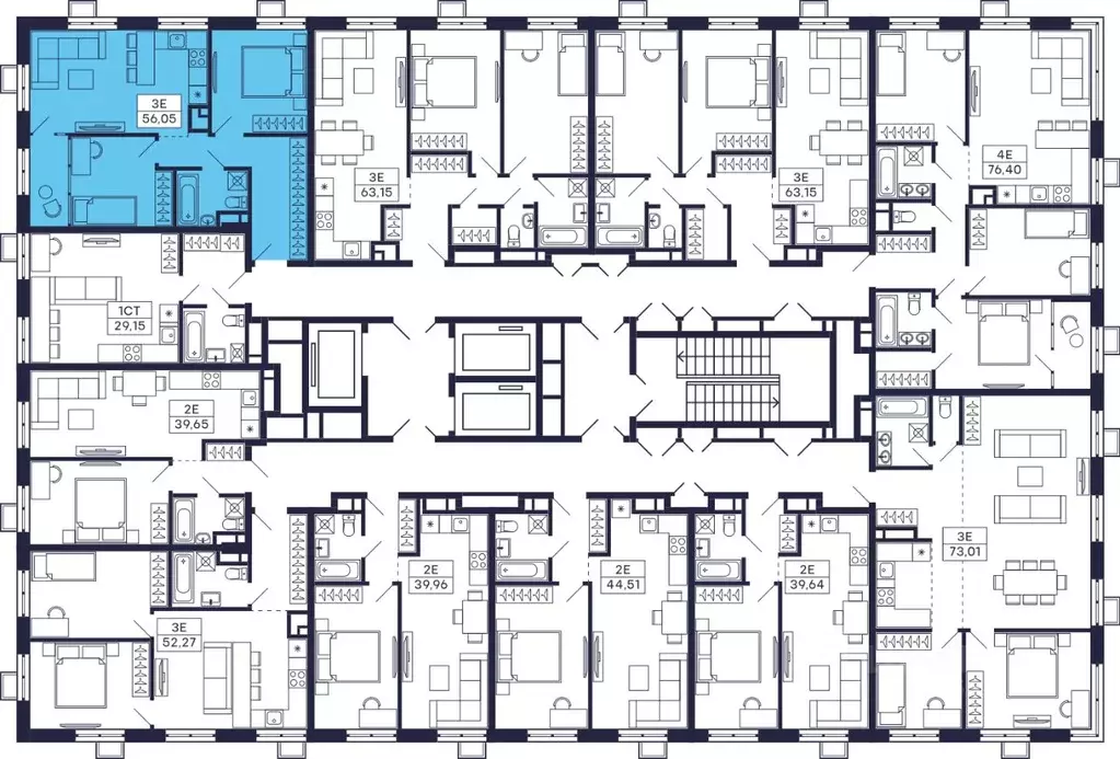 2-к кв. Московская область, Красногорск Павшино мкр, Тетрис жилой ... - Фото 2