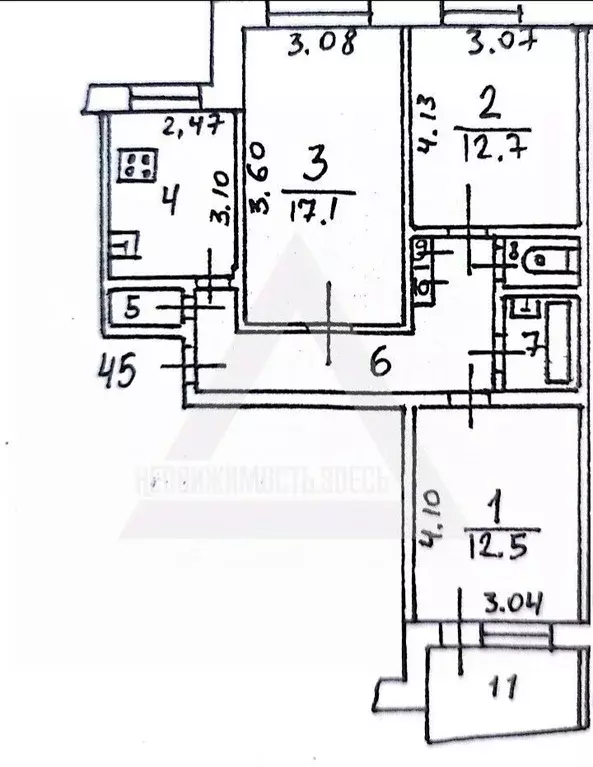 3-к кв. Владимирская область, Владимир ул. Верхняя Дуброва, 36 (65.0 ... - Фото 1