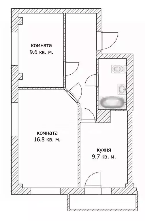 2-к кв. Пермский край, Пермь ул. Космонавта Леонова, 68Б (52.0 м) - Фото 1