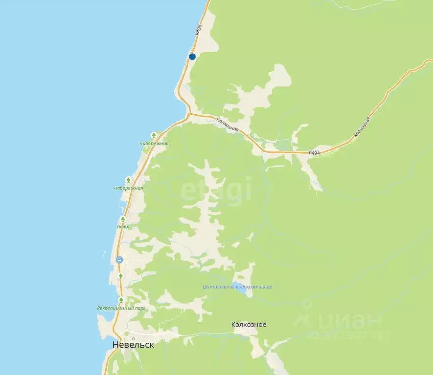 Участок в Сахалинская область, Холмский городской округ, с. Прибой  ... - Фото 1