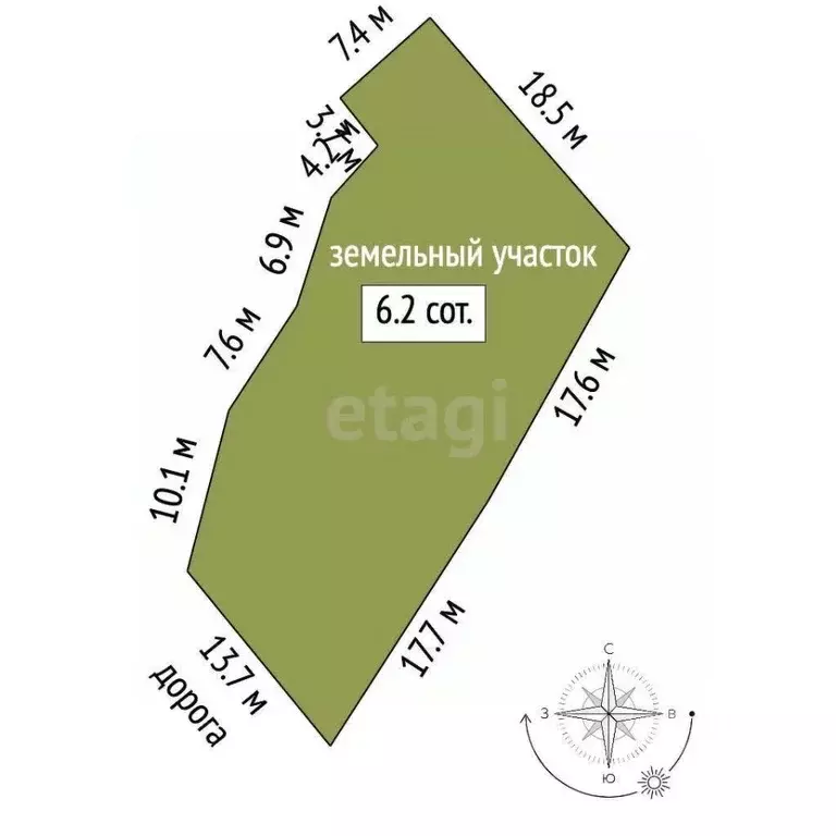 Участок в Башкортостан, Стерлитамак Низовая ул. (6.24 сот.) - Фото 1