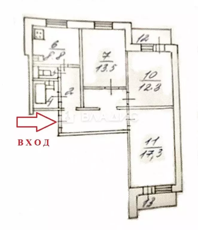 3-к кв. Белгородская область, Белгород Народный бул., 109 (71.6 м) - Фото 2