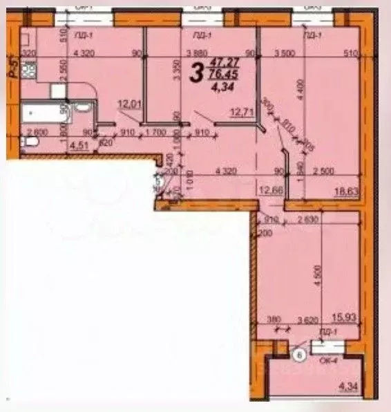 3-к кв. Рязанская область, Рыбное Березовая ул., 8 (75.0 м) - Фото 1