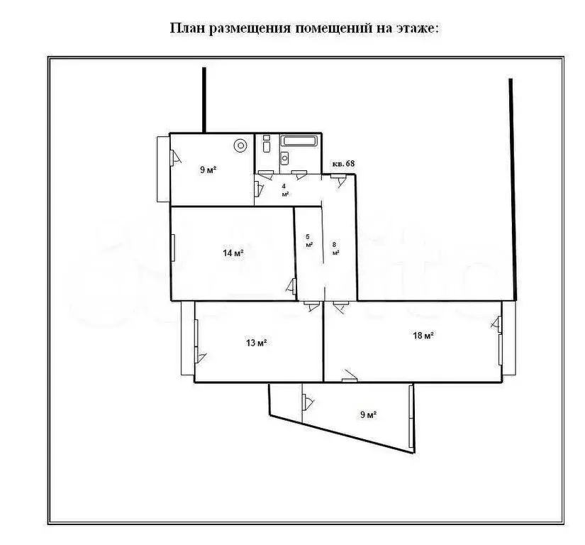 3-комнатная квартира: Строитель, улица Жукова, 11 (71.8 м) - Фото 0