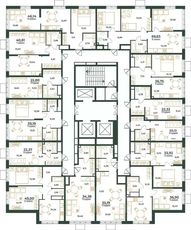 Студия Хабаровский край, Хабаровск Южный мкр, ул. Рокоссовского (34.38 ... - Фото 2