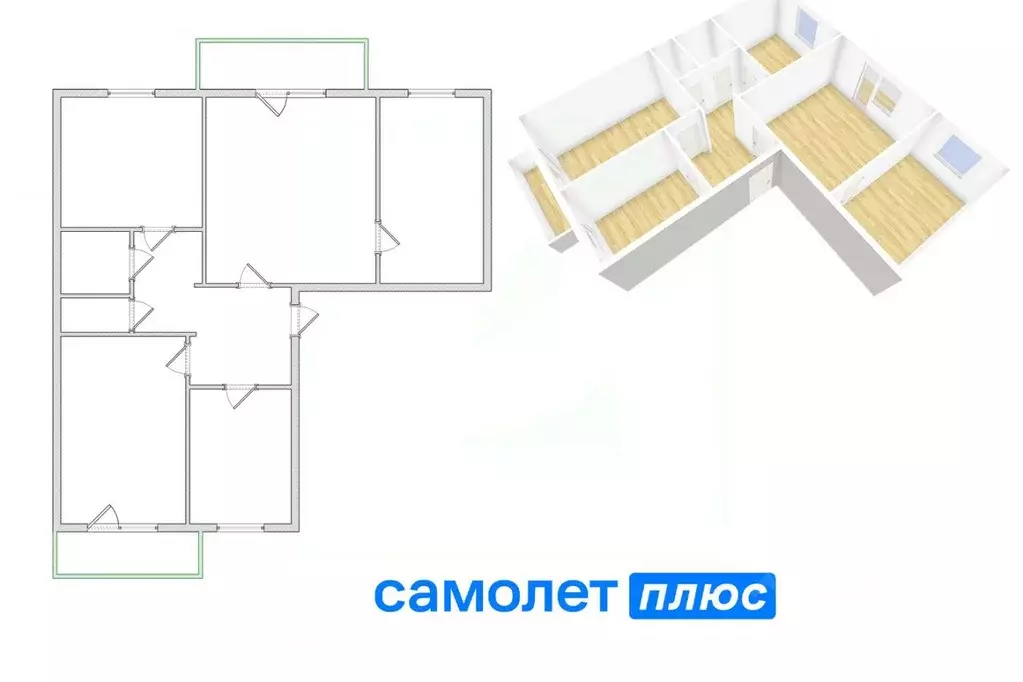 4-к кв. Кемеровская область, Кемерово ул. Попова, 5А (84.4 м) - Фото 1