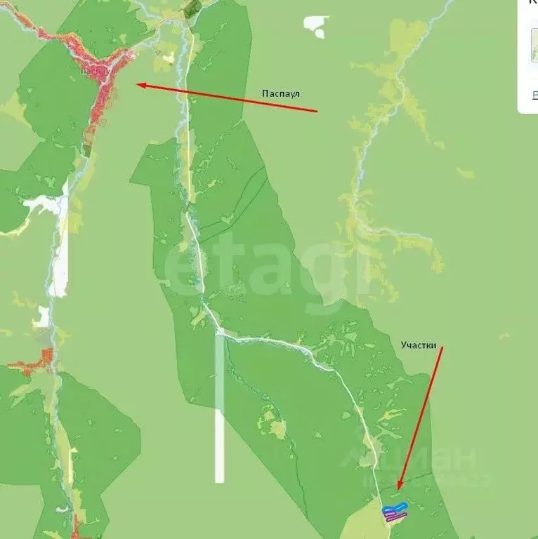 Участок в Алтай, Чойский район, с. Паспаул Заречная ул. (24.0 сот.) - Фото 2
