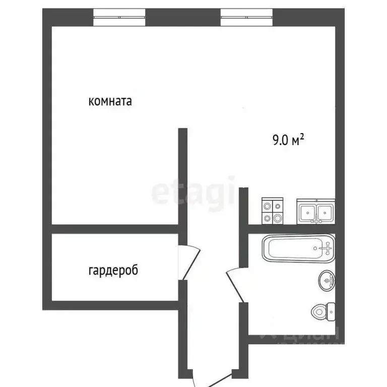 Студия Москва Пулковская ул., 2 (34.7 м) - Фото 2