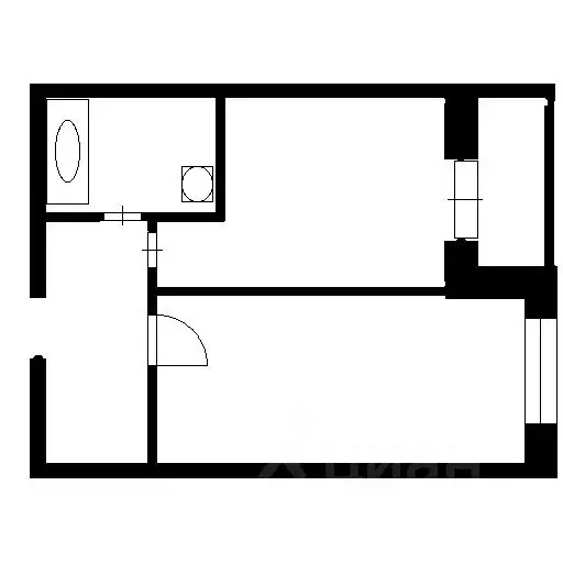 1-к кв. Воронежская область, Воронеж ул. 9 Января, 68к4 (39.8 м) - Фото 2