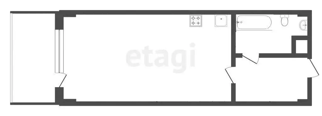 Квартира-студия: Севастополь, улица Пляж Омега, 4-9 (36.8 м) - Фото 0