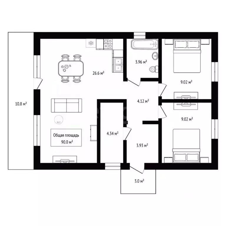 Дом в Новосибирская область, Бердск Раздольный мкр,  (90 м) - Фото 1