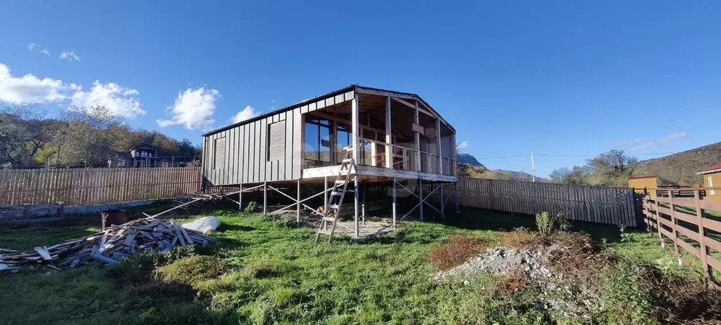 Дом в Адыгея, Майкопский район, Даховское с/пос, с. Хамышки  (92 м) - Фото 1