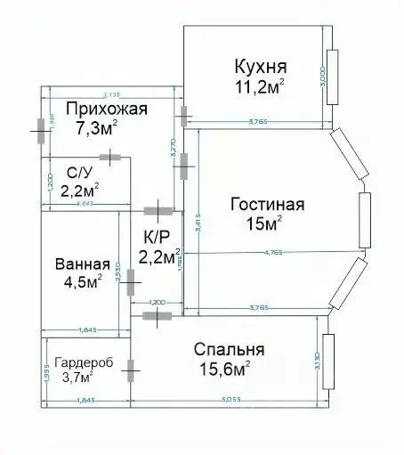 2-к кв. Москва ул. Ротмистрова, 2к2 (62.0 м) - Фото 1