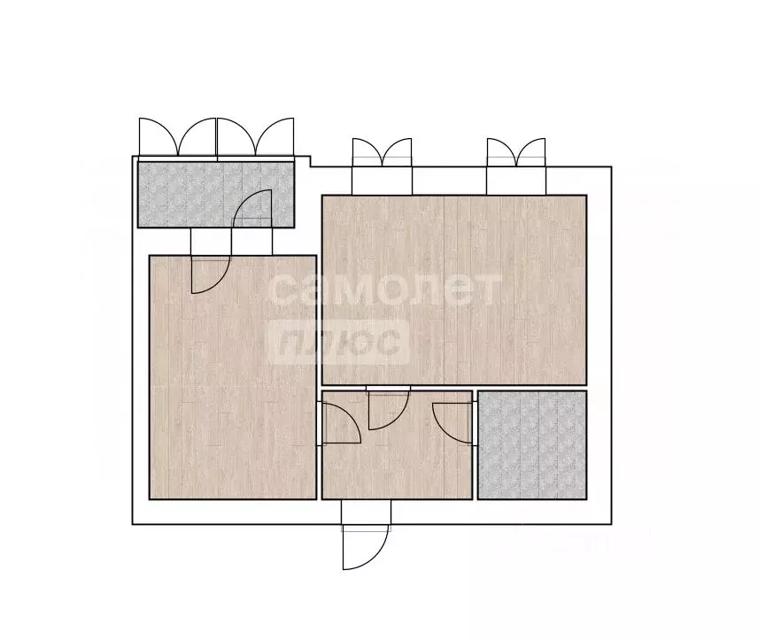 1-к кв. Тюменская область, Тюмень Харьковская ул., 66 (41.7 м) - Фото 2