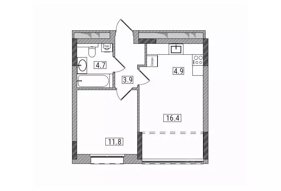 2-к кв. Кировская область, Киров Мелькомбинатовский проезд, 3 (41.7 м) - Фото 0