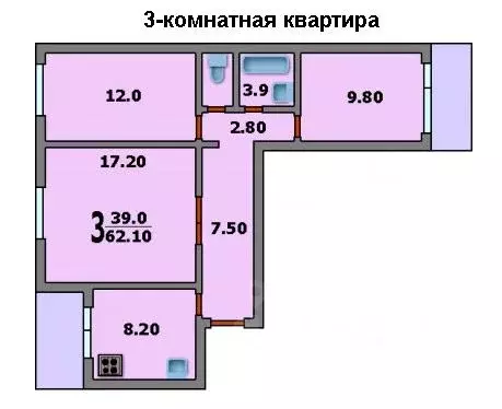 3-к кв. Москва Филевский бул., 12 (64.4 м) - Фото 0