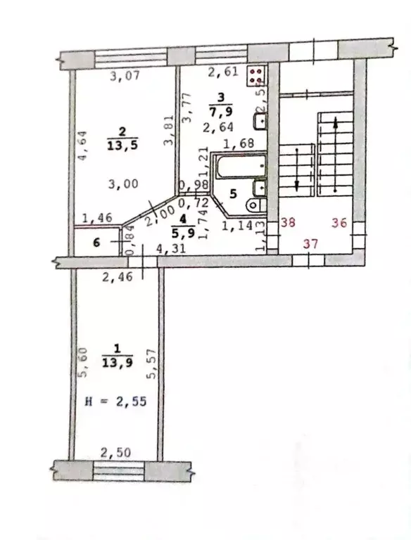 2-к кв. Свердловская область, Екатеринбург ул. Цвиллинга, 48 (44.9 м) - Фото 0