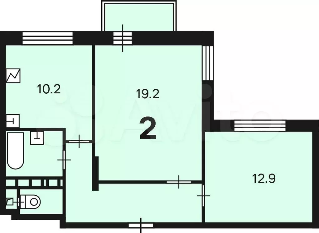 Аукцион: 2-к. квартира, 54,1 м, 10/18 эт. - Фото 0